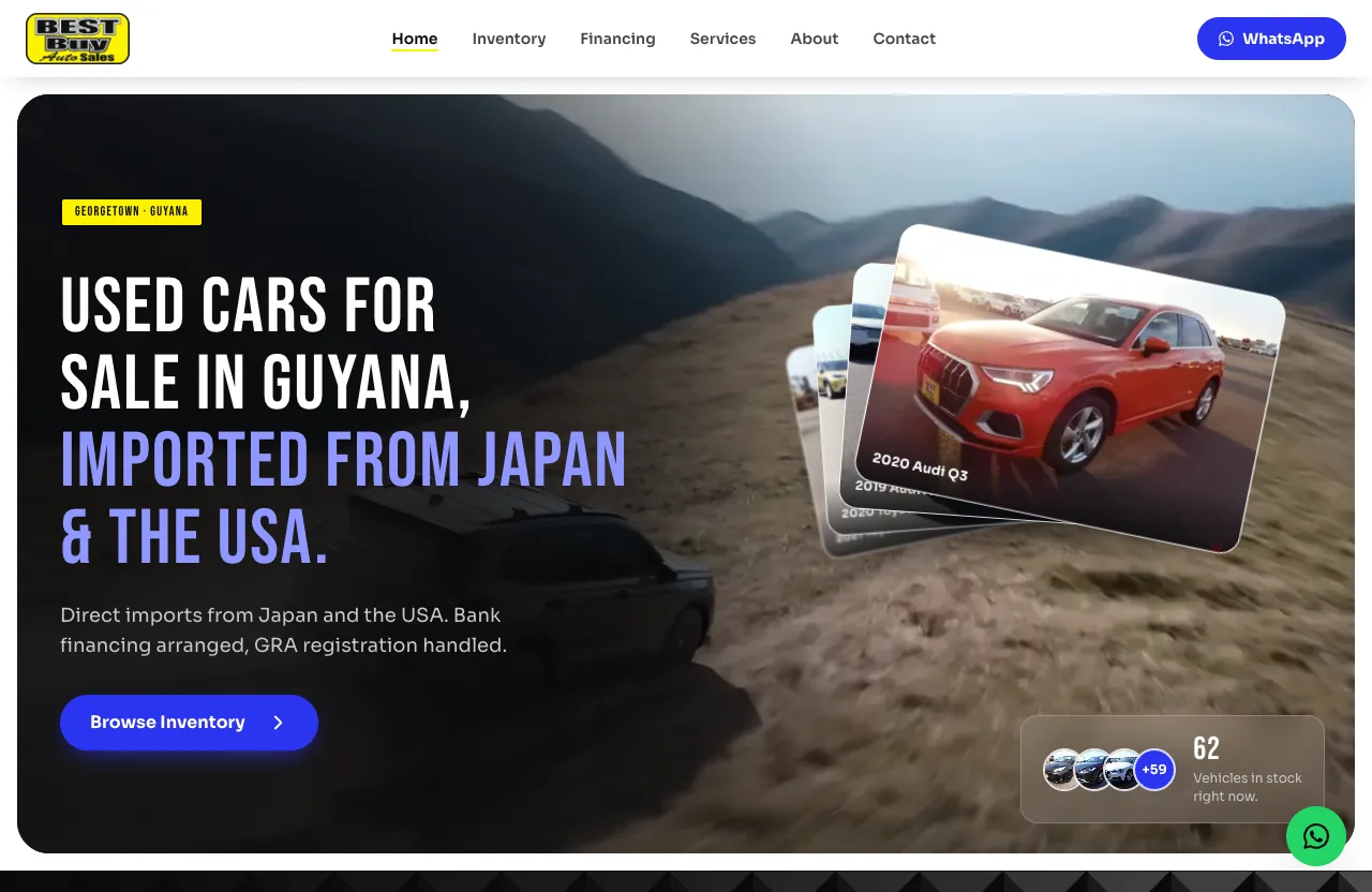 Best Buy Auto Sales website preview