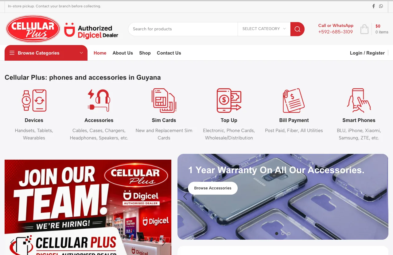 Cellular Plus website preview