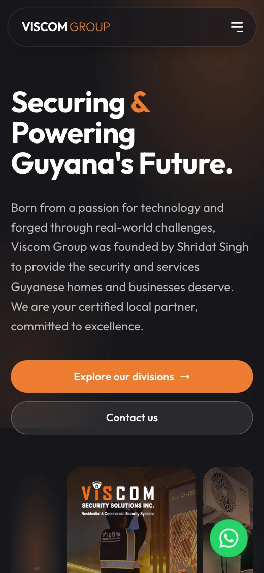 Viscom Group mobile website preview