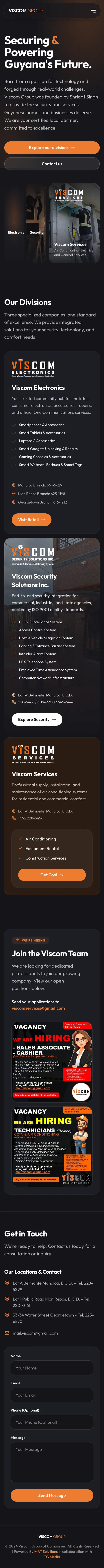 Full mobile view of Viscom Group
