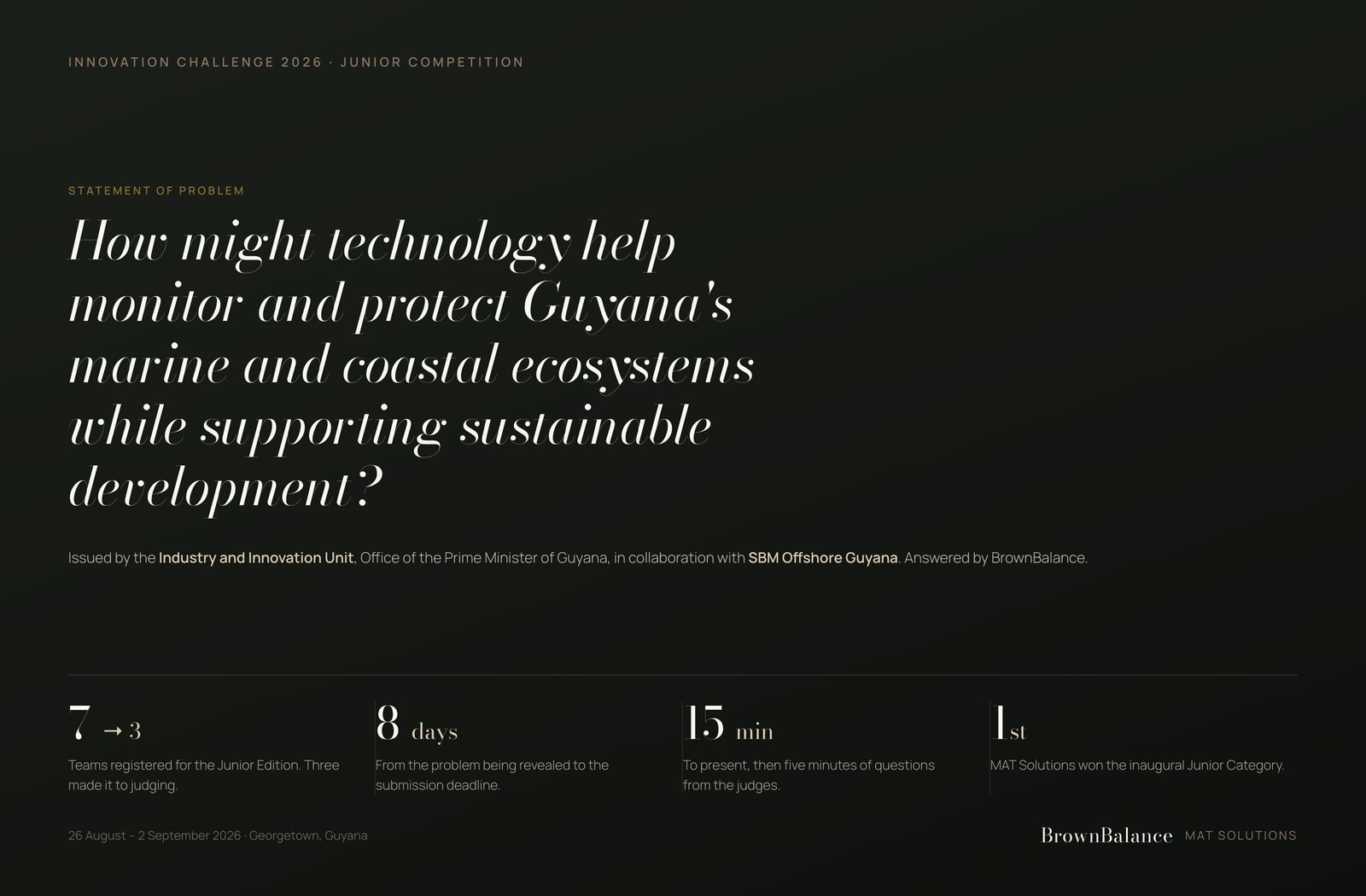 Innovation Challenge statement of problem